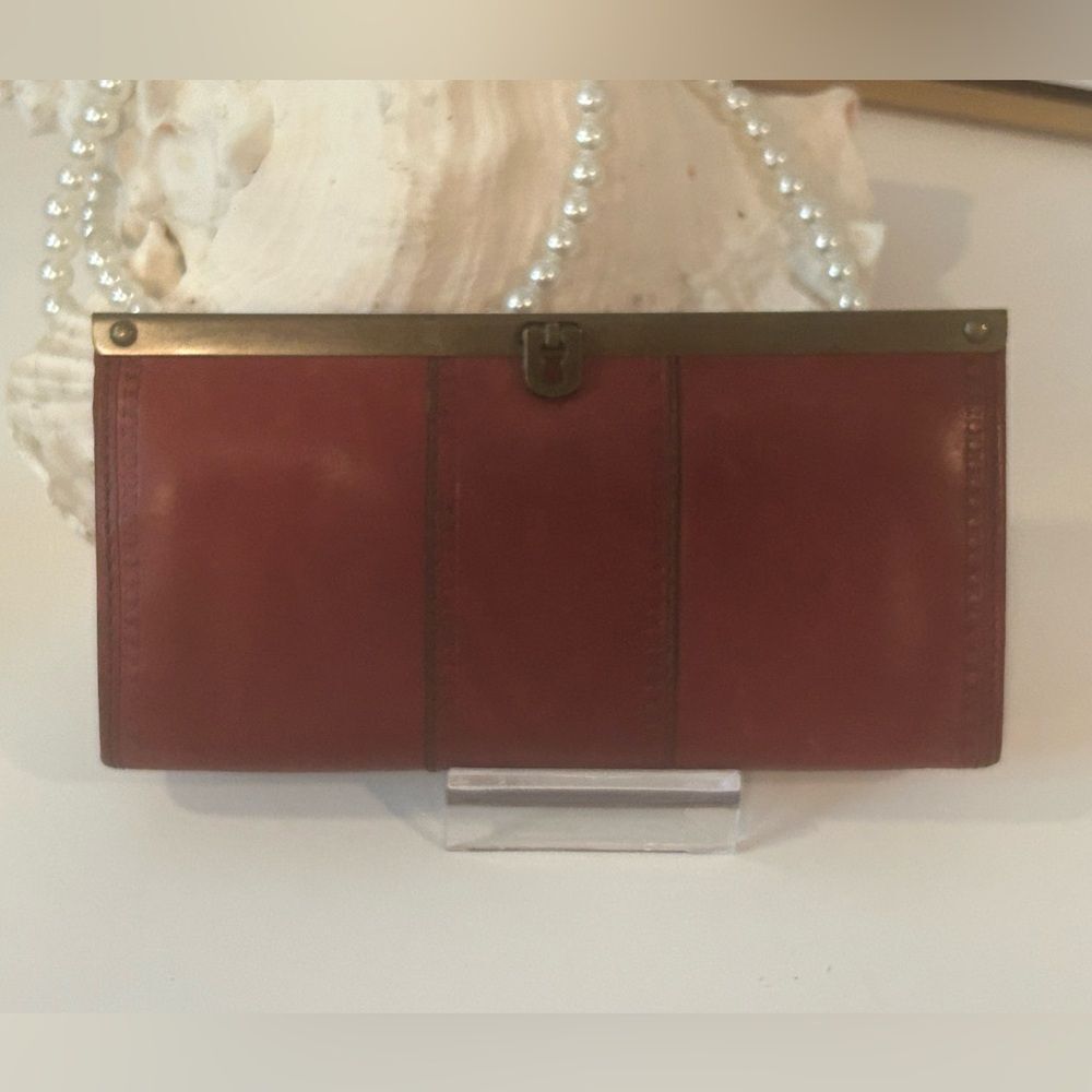 Fossil Burgundy Leather Continental Wallet Clutch - Picture 6 of 12